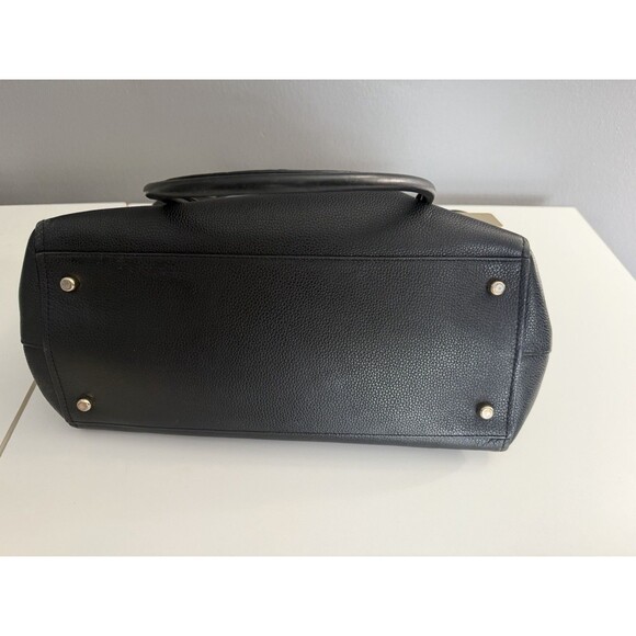 Coach Swagger Carryall Satchel Shoulder Bag Black Pebbled Leather Handbag - Picture 6 of 16